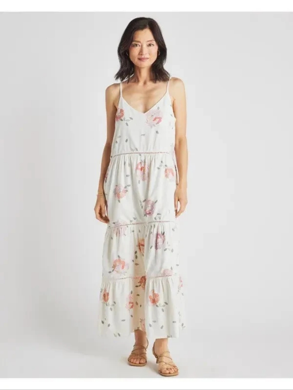 Splendid Linen NWOT - Jacqueline Spring Rose Maxi Dress